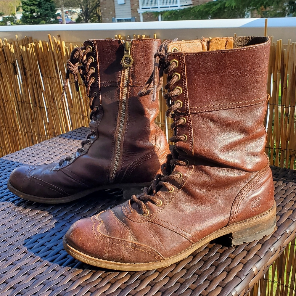 Women’s Timberland Leather Brown Ankle Boot SZ 8.5